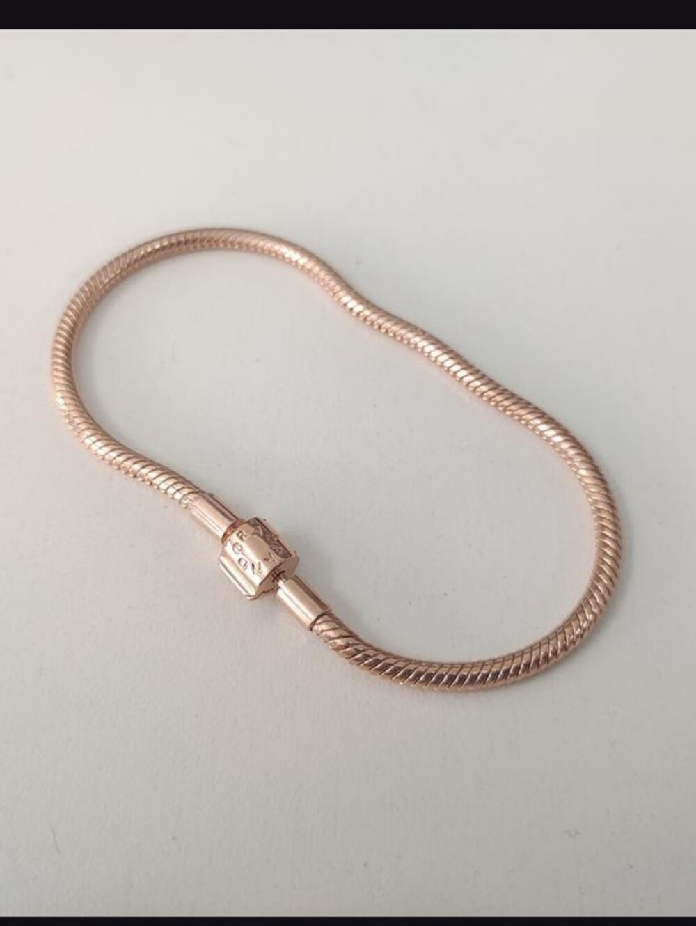 Pandora Rose Gold Snake Chain Bracelet - Retired - Like New - 8.5"